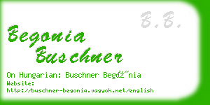 begonia buschner business card